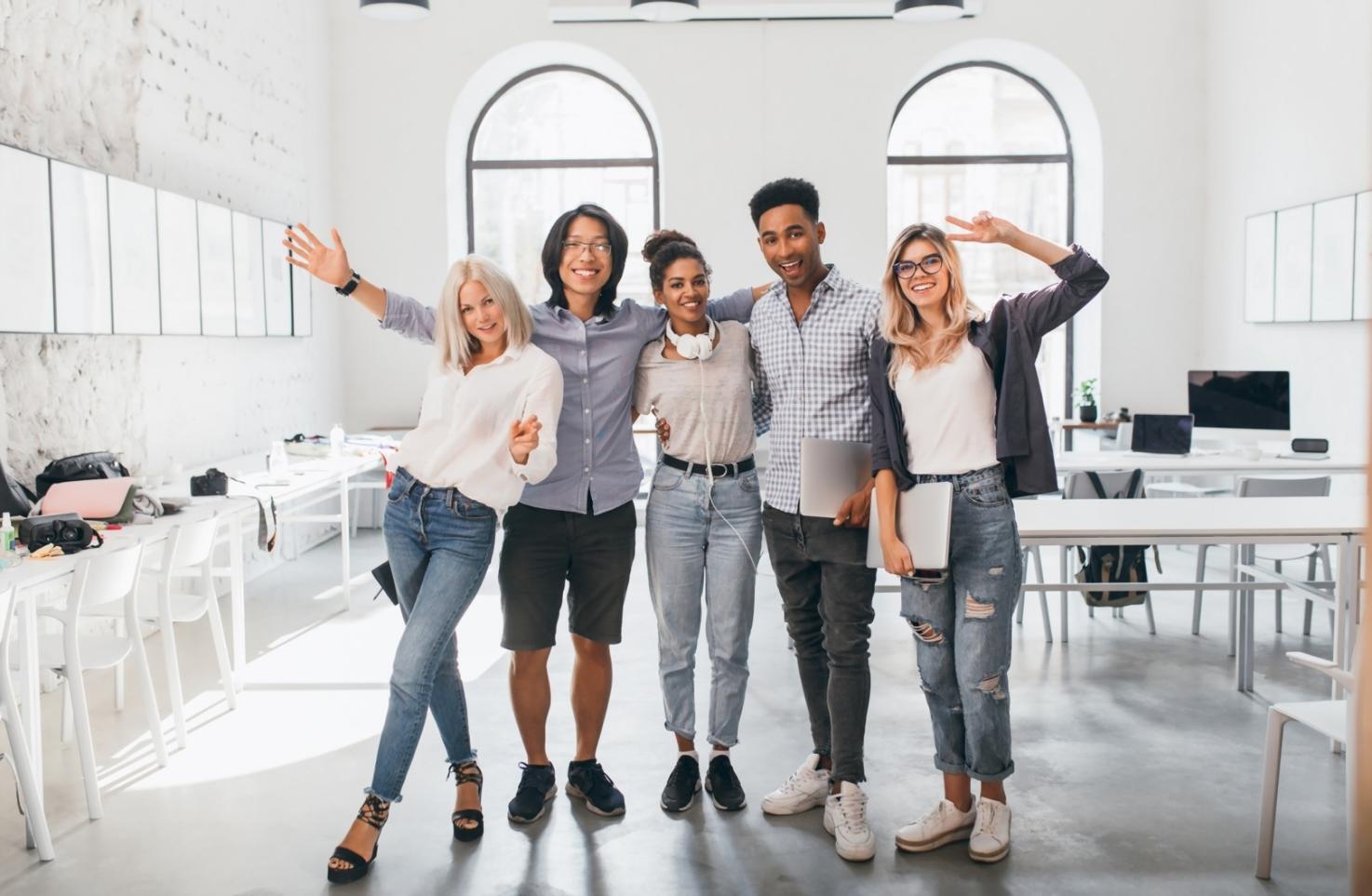 Business planning session with charts